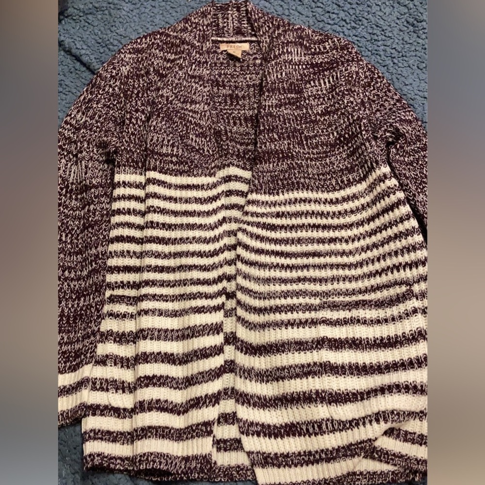 Purple and White Fresh Cardigan